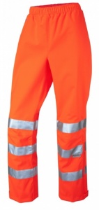 Ladies Waterproof Orange Breathable Overtrousers EN471 & GO/RT3279 Rail Spec.